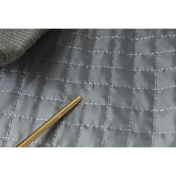 🍍SANDY ELLIOTT Blue-Gray Quilted Full Zip Vest - Picture 5 of 7